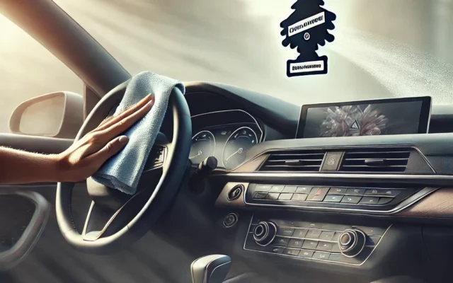 DALL·E 2025-03-17 15.42.07 - A clean and fresh car interior with a modern, stylish design. The dashboard, seats, and windshield appear spotless, with a soft, natural light enhanci