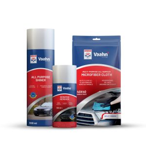 Restorer Combo – Scratch Remover + All Purpose Shiner + Microfiber Cloth (500 GSM)